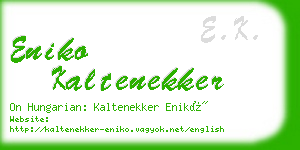 eniko kaltenekker business card